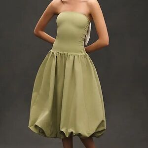Mare Mare Strapless Drop-Waist Bubble Hem Dress